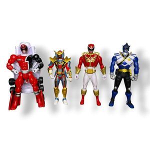 Vintage Power Rangers Action Figures Lot of 4 Collectible Toys Bandai